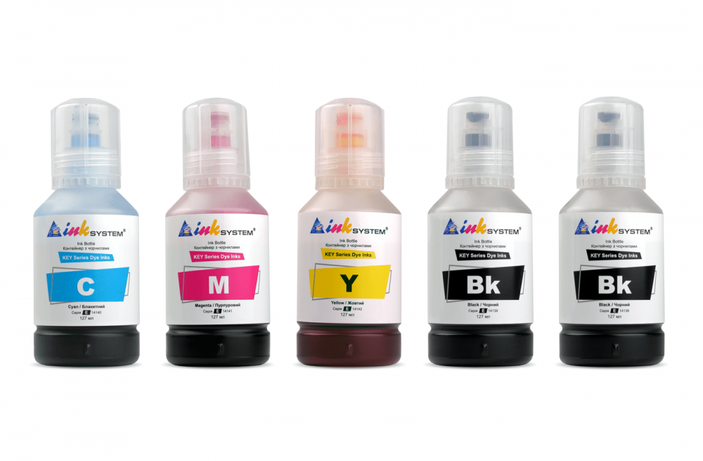 изображение Светостойкие чернила INKSYSTEM для фотопечати 127 мл (5 цветов)