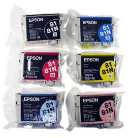 Комплект оригинальных картриджей Epson T50 (Т081, повышенной емкости)